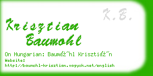 krisztian baumohl business card